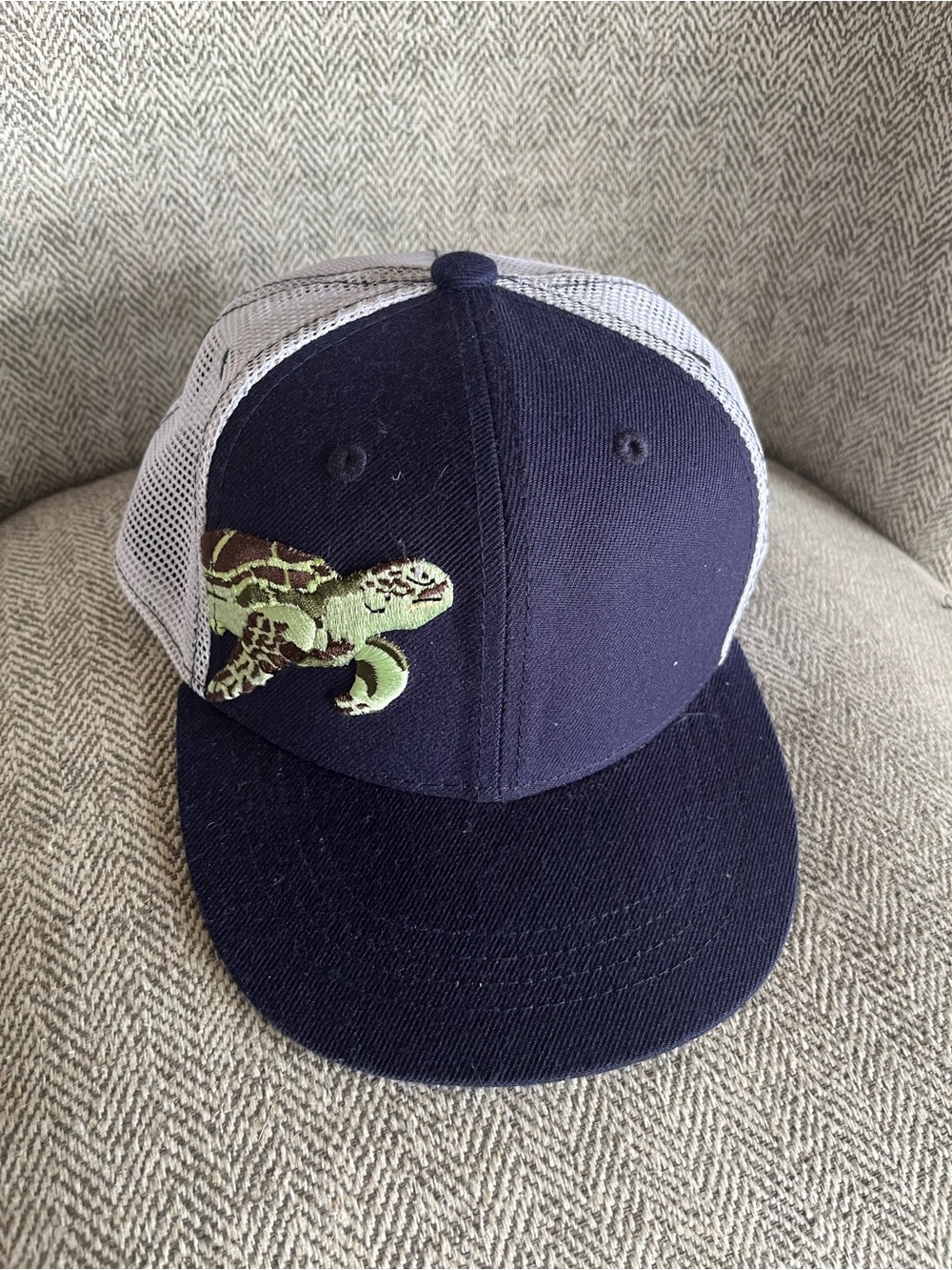 Aksels Sea Turtle Trucker Hat Navy Mesh Snapback Adjustable Cap